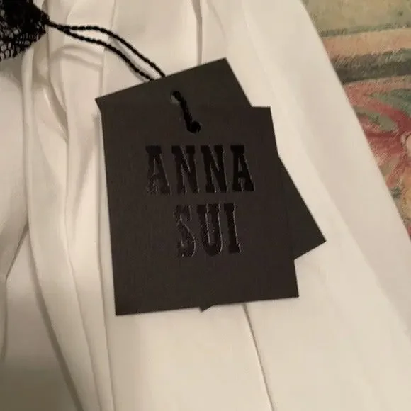 Anna Sui lace drop waist top black - Picture 3 of 7